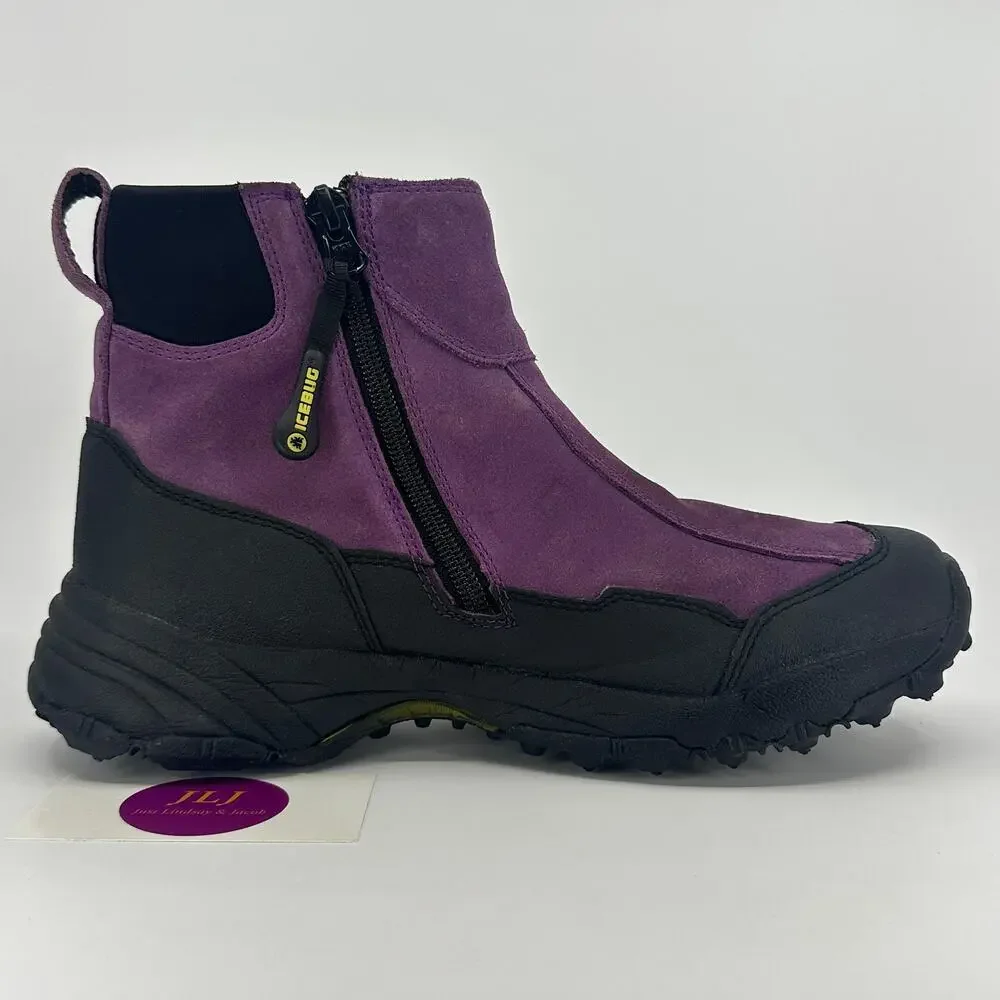 Icebug Womens Metro-L BUGrip Carbide Studded Ice Grip Winter Boots Purple Size 9